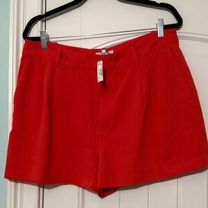 Madewell Bold Red High Waist Shorts